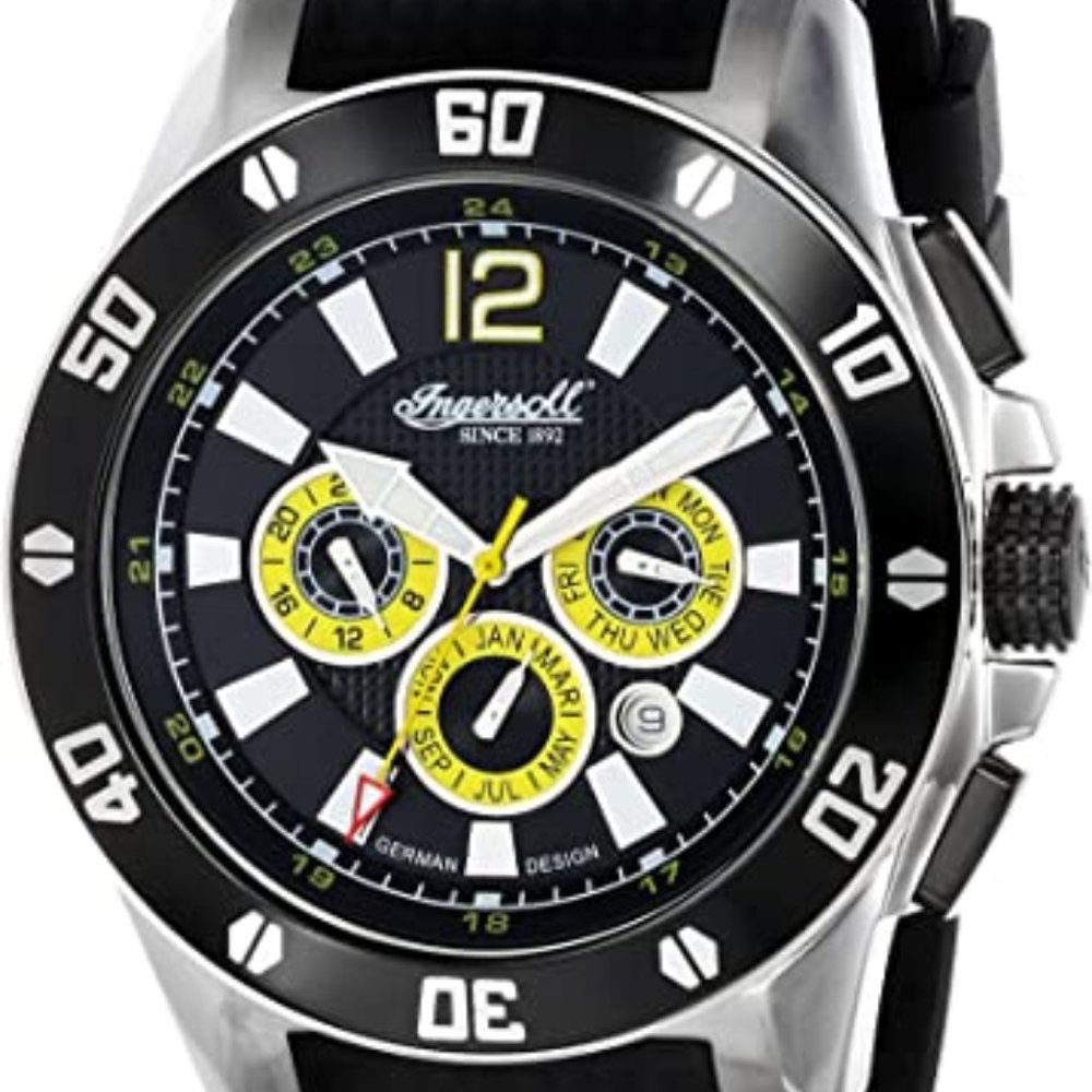 Ingersoll Men's IN3221BK Brazos Analog Display Automatic Self Wind Black Watch